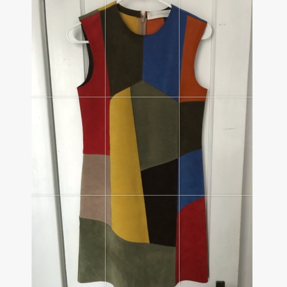 Victoria Beckham Multicolor Patchwork Dress